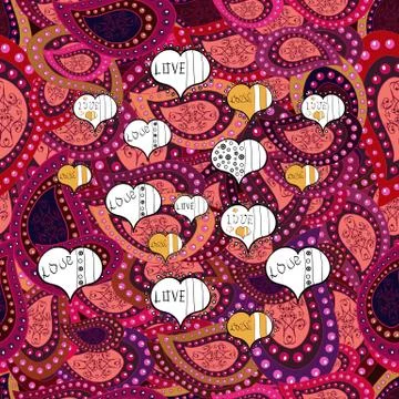 Pattern. Vector. Seamless Abstract Retro Background Design. Pink, purple and bro Illustrazione stock