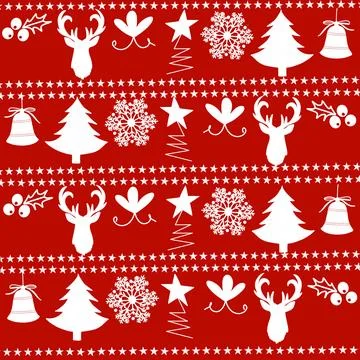 Pattern, vector, seamless, design, ornament, christmas, decoration, illustration Stock Illustration