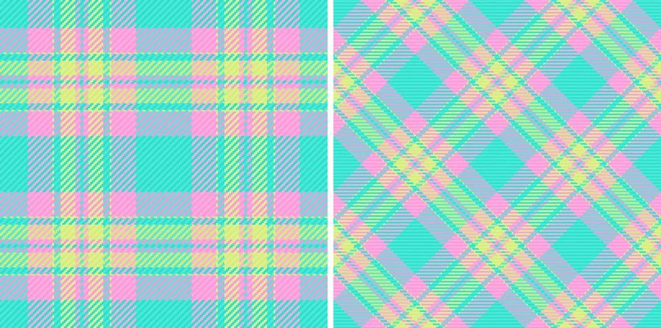 Pattern vector seamless of fabric texture background with a tartan plaid ch.. Stock Illustration
