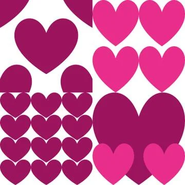 Pattern Vector Seamless Hearts Background Stock-Illustration