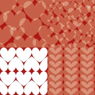Pattern Vector Seamless Hearts Background Illustrazione stock