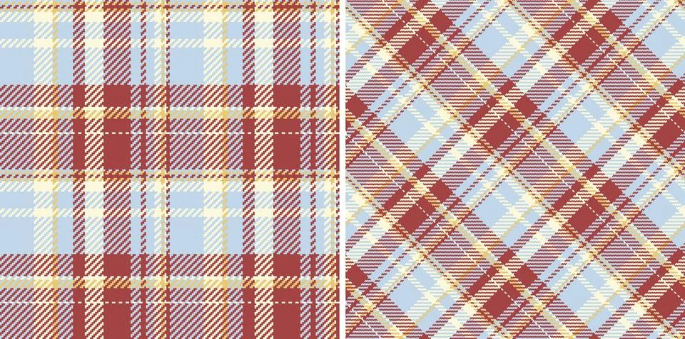 Pattern vector texture of check background tartan with a seamless plaid tex.. Stock Illustration