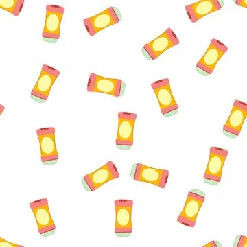 Pattern vegan deodorant eco friendly cartoon vector Stock Illustration