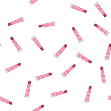 Pattern vegan lip gloss cartoon vector 스톡 일러스트