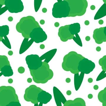 Pattern vegetable brocoli vektor design Stock Illustration
