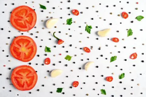 Pattern of vegetables. Food background. Stock Photos