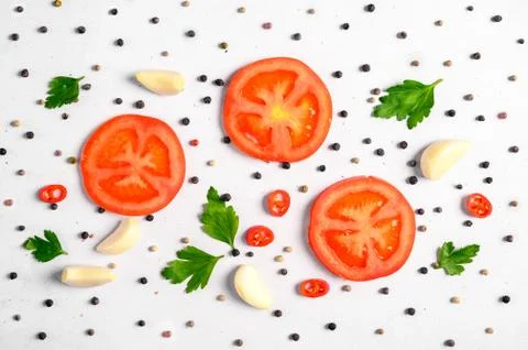 Pattern of vegetables. Food background. Stock Photos