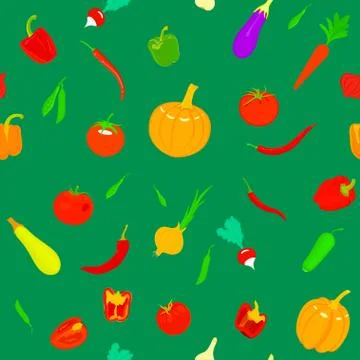 Pattern with vegetables. 스톡 일러스트
