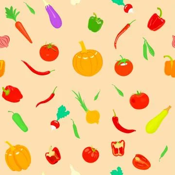 Pattern with vegetables. Stock Illustration