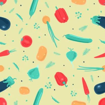 Pattern Vegetables Stock Illustration