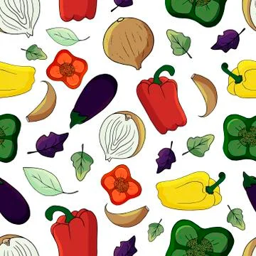 Pattern with vegetables Stock Illustration