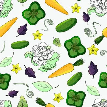 Pattern with vegetables Stock Illustration
