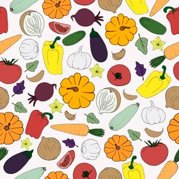 Pattern with vegetables Stock Illustration