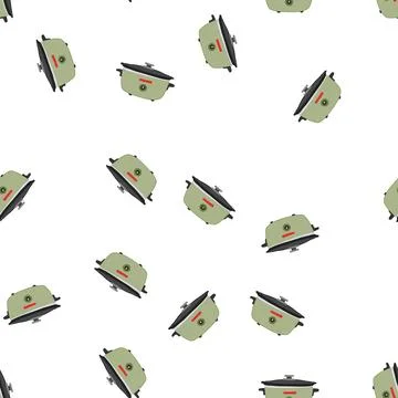 Pattern vegetables slow cooker cartoon vector 스톡 일러스트