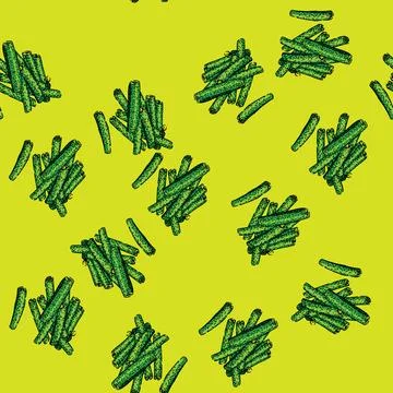 Pattern vegetarian geen beans sketch hand drawn イラスト素材