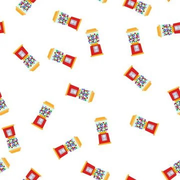 Pattern vending bubblegum machine cartoon vector 库存插图