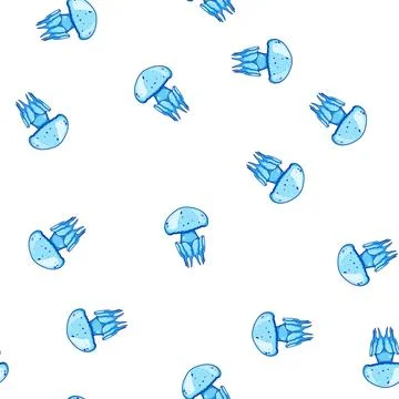 Pattern venom jellyfish cartoon vector 库存插图