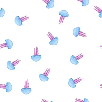Pattern venom jellyfish cartoon vector 库存插图