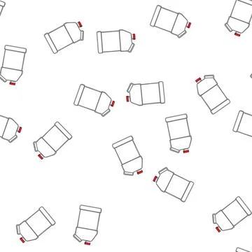 Pattern versatile canister plastic cartoon vector Illustrazione stock