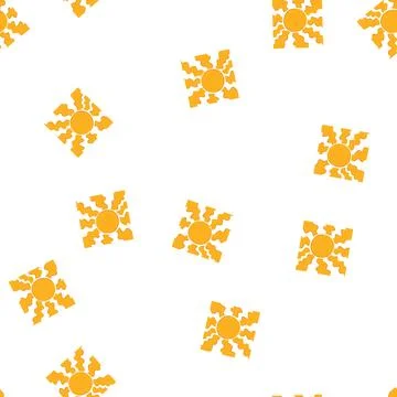 Pattern vibrant sun groovy cartoon vector Stock Illustration