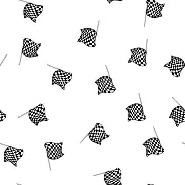 Pattern victory finish flag cartoon vector 库存插图