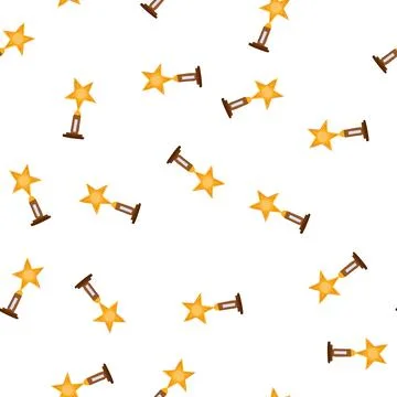Pattern victory gold trophy cartoon vector Stock Illustration