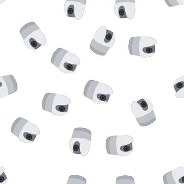 Pattern video ip camera cartoon vector Stock Illustration
