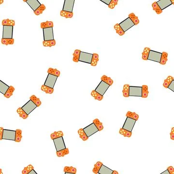 Pattern video portable gaming device cartoon vector Stock-Illustration