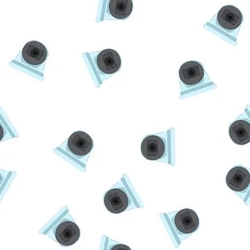 Pattern video security camera cartoon vector Illustrazione stock