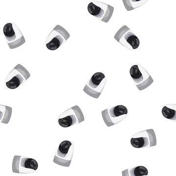 Pattern video security camera cctv cartoon vector 스톡 일러스트
