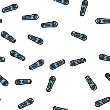 Pattern video tv remote cartoon vector Illustrazione stock