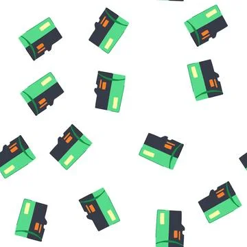 Pattern videos microsd card cartoon vector Ilustración de archivo