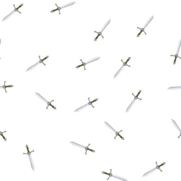 Pattern viking medieval sword cartoon vector Stock Illustration