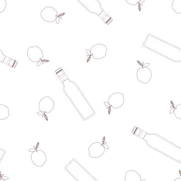 Pattern with vinegar Stock Illustration