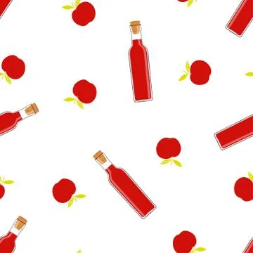 Pattern with vinegar Stock Illustration