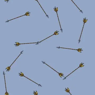 Pattern vintage arrow sketch hand drawn Stock Illustration