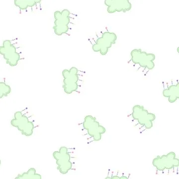 Pattern vintage boho cloud cartoon vector Stock Illustration