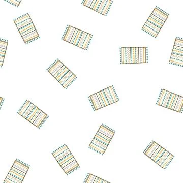 Pattern vintage boho rug cartoon vector イラスト素材