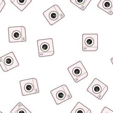 Pattern Vintage camera app icon representing digital photography Illustrazione stock
