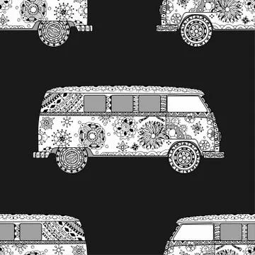 Pattern of Vintage car Stock Illustration