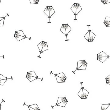 Pattern vintage chandelier cartoon vector Stockillustratie