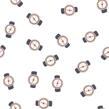 Pattern vintage compass cartoon vector Stock Illustration