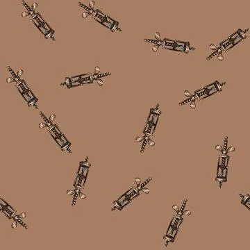 Pattern Vintage corkscrew drawing for wine bottle opening Stock Illustration