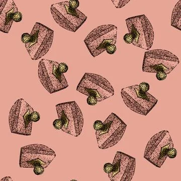 Pattern vintage ink blotter sketch hand drawn Stock Illustration