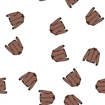 Pattern vintage leather jacket male cartoon vector Illustrazione stock