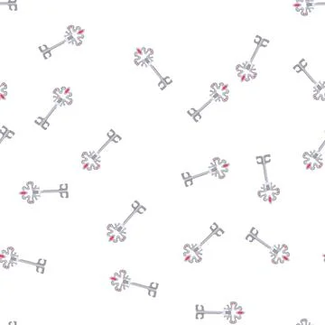 Pattern vintage magic key cartoon vector イラスト素材