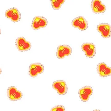 Pattern vintage mexican heart cartoon vector Stock Illustration