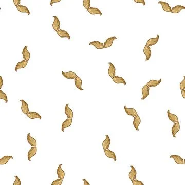 Pattern vintage moustaches cartoon vector Stock Illustration
