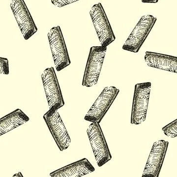 Pattern vintage old newspaper sketch hand drawn Illustrazione stock