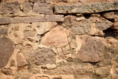Pattern of Vintage Old Stone Wall Texture Dirty Old Texture Stock Photograph Foto stock